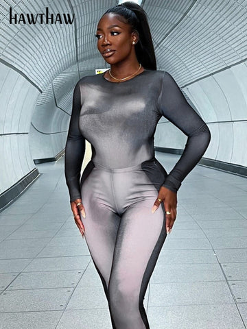 Znbbw Women Long Sleeve T Shirt Bodysuit Long Pants Two Piece Sets Outfits 2023 Fall Clothing Wholesale Items For Business